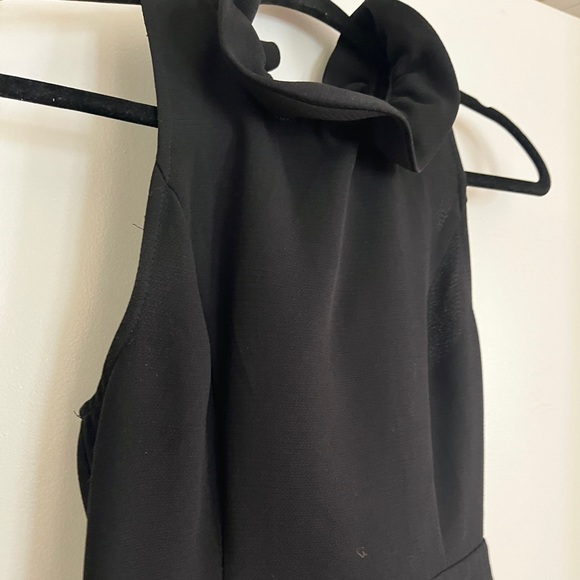 Black Ruffle Neck Romper - Picture 2 of 6